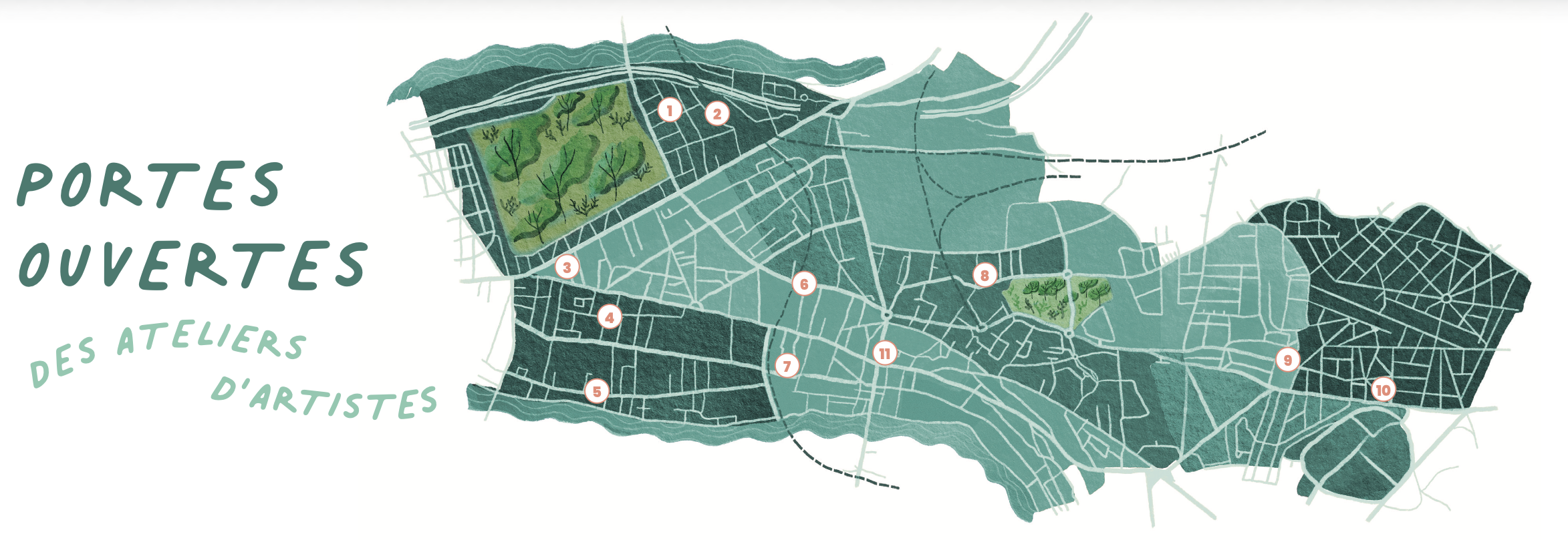 Plan portes ouvertes des ateliers d'artistes