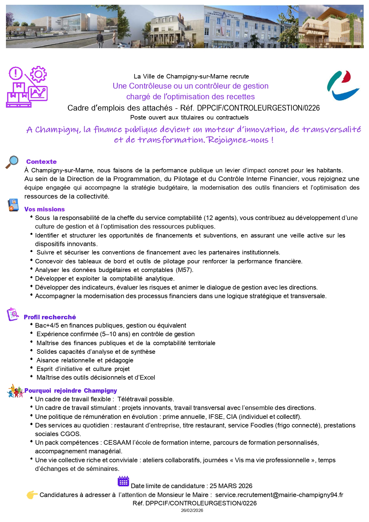 Une Contrôleuse ou un contrôleur de gestion chargé de l’optimisation des recettes