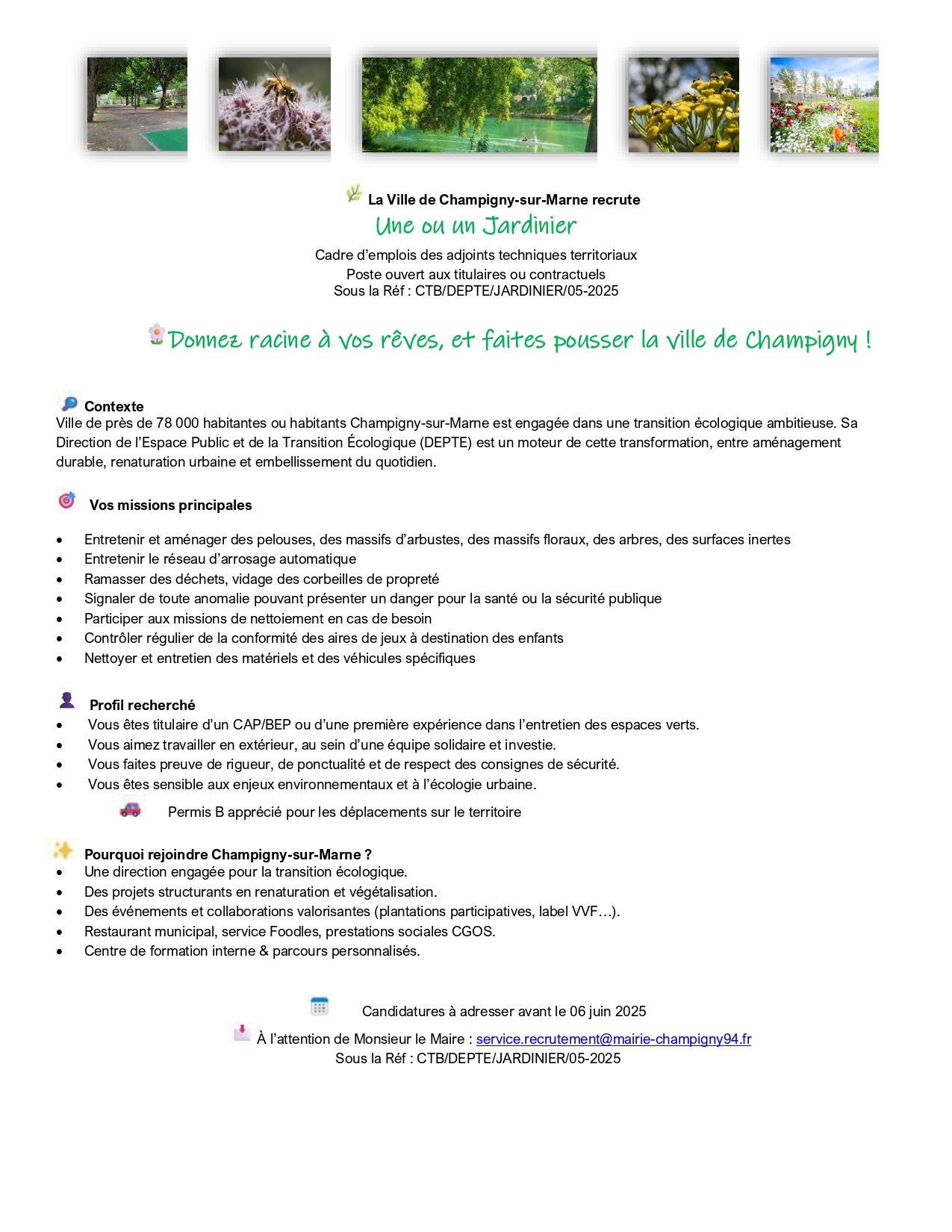 Une ou un Jardinier